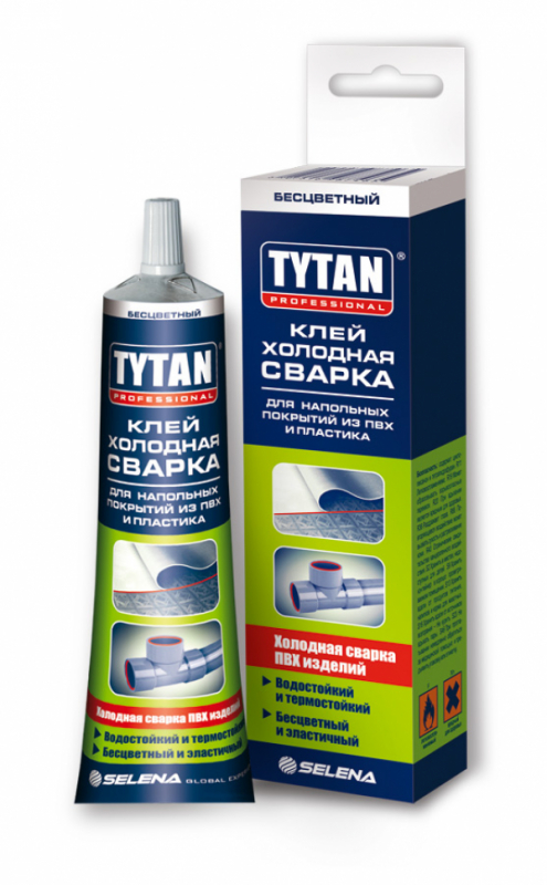 Tytan Professional Клей холодная сварка для Напольных Покрытий из ПВХ и Пластика 100гр­