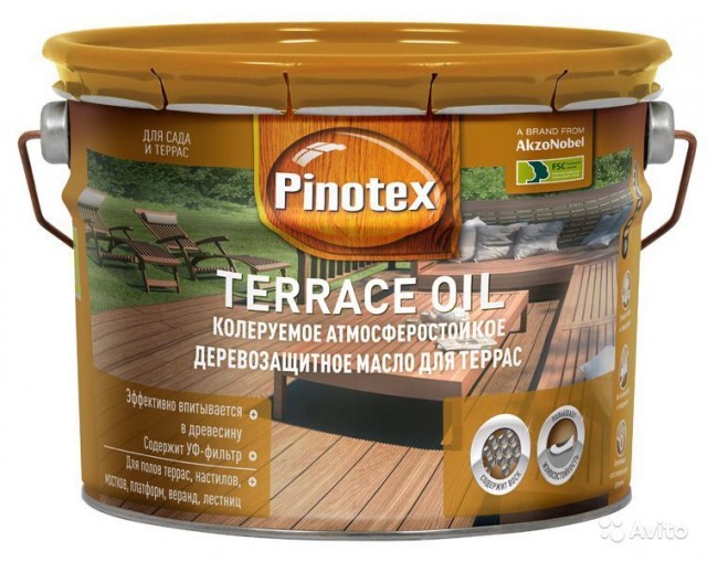 <span style="font-style: italic;">Деревозащитное масло для садовой мебели и построек бесцветный. Pinotex Wood Oil &amp; Terrace Oil</span>           