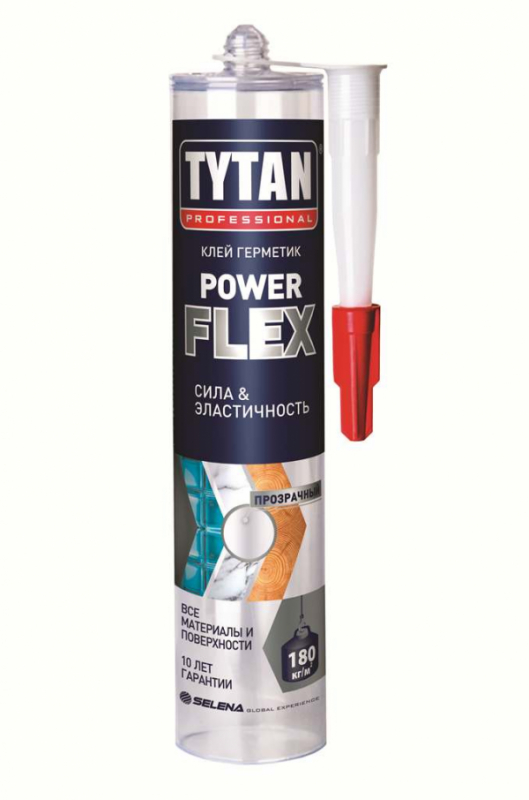 Tytan Professional Монтажный клей POWER FLEX прозрачный 310мл­